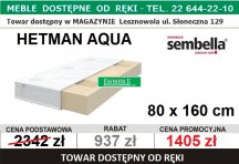 SEMBELLA - HETMAN AQUA 80 X 200 CM